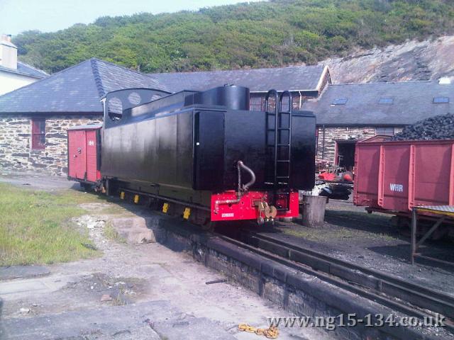 The tender seen at Boston Lodge after being painted black (Photo: A. Williams)