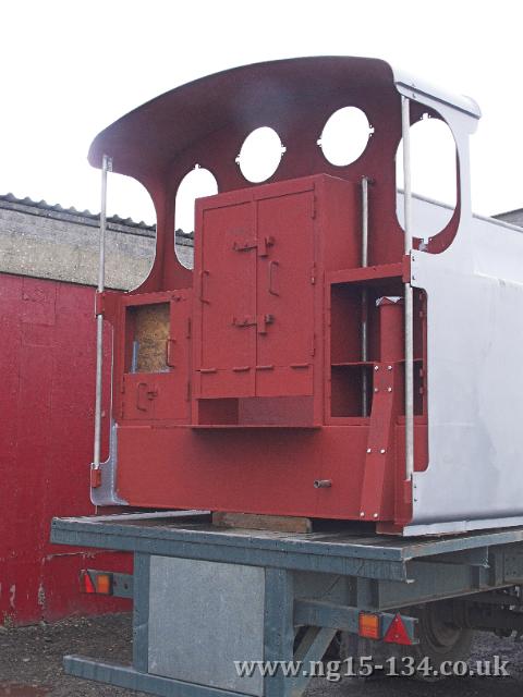 The cab end of the tender body as seen when on display at Superpower. (Photo: L. Armstrong)