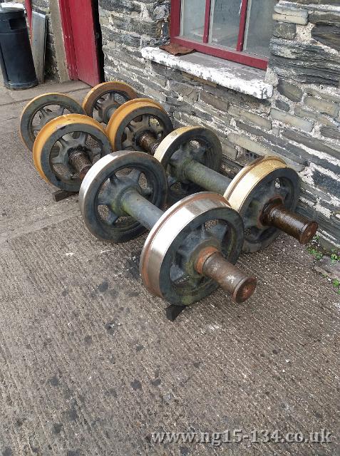 The tender wheels after having their flanges reprofiled. (Photo: Jon Whalley)