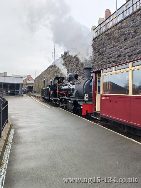 No.134 after arriving at Caernarfon. (Photo: David Oates)