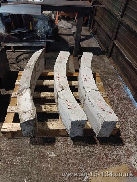 The loco's firebox arch bricks after being removed from their moulds. (Photo: Andrew Cole)