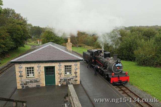 №134 at Waunfawr after completing a gauging run from Dinas to Caernarfon, then Caernarfon to Wanufawr.