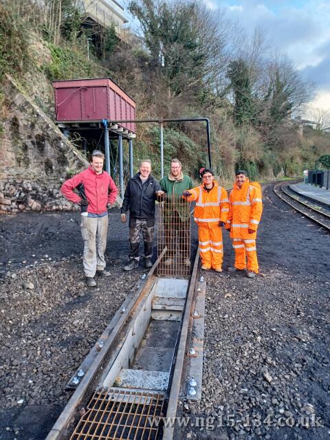 The new ashing out pit in Caernarfon together with its installation team. (Photo: Adrian Strachan)