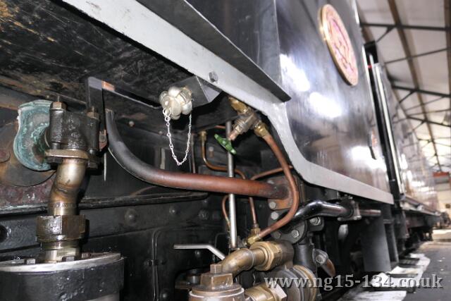 The completed ashpan drench cold water input and valve. (Photo: Laurence Armstrong)