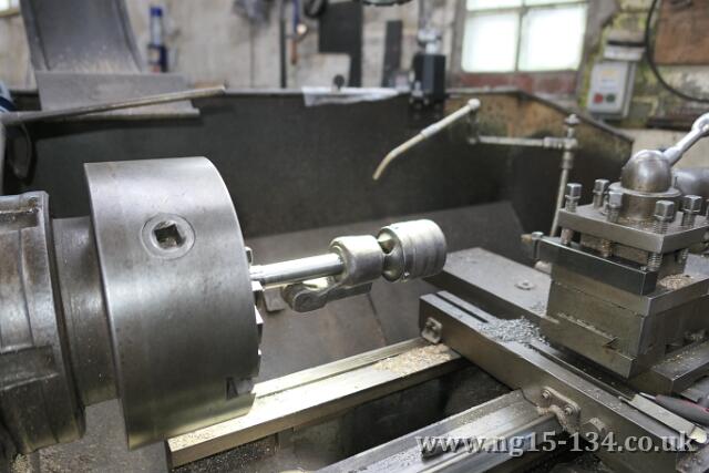 A new piston being made for the grease pump. (Photo: Laurence Armstrong)